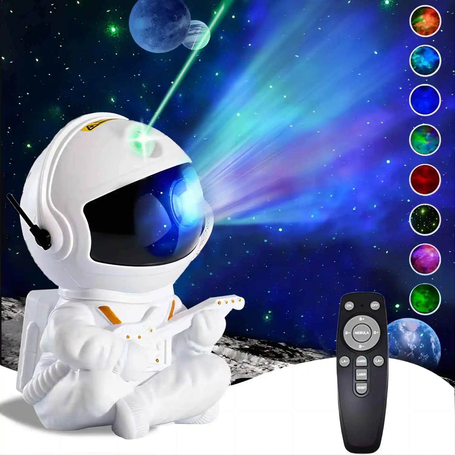 LED Projector - Astronaut Galaxy – Starry Night Light with Nebula Effects for Kids' Bedroom & Parties