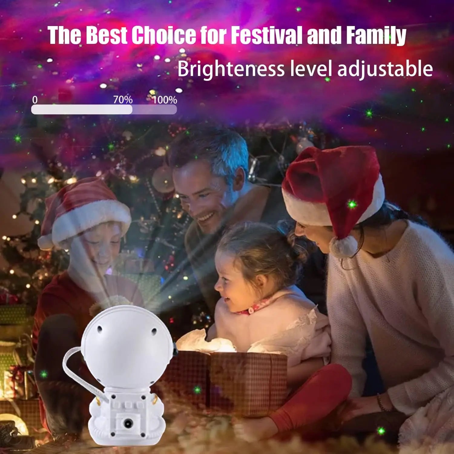 LED Projector - Astronaut Galaxy – Starry Night Light with Nebula Effects for Kids' Bedroom & Parties