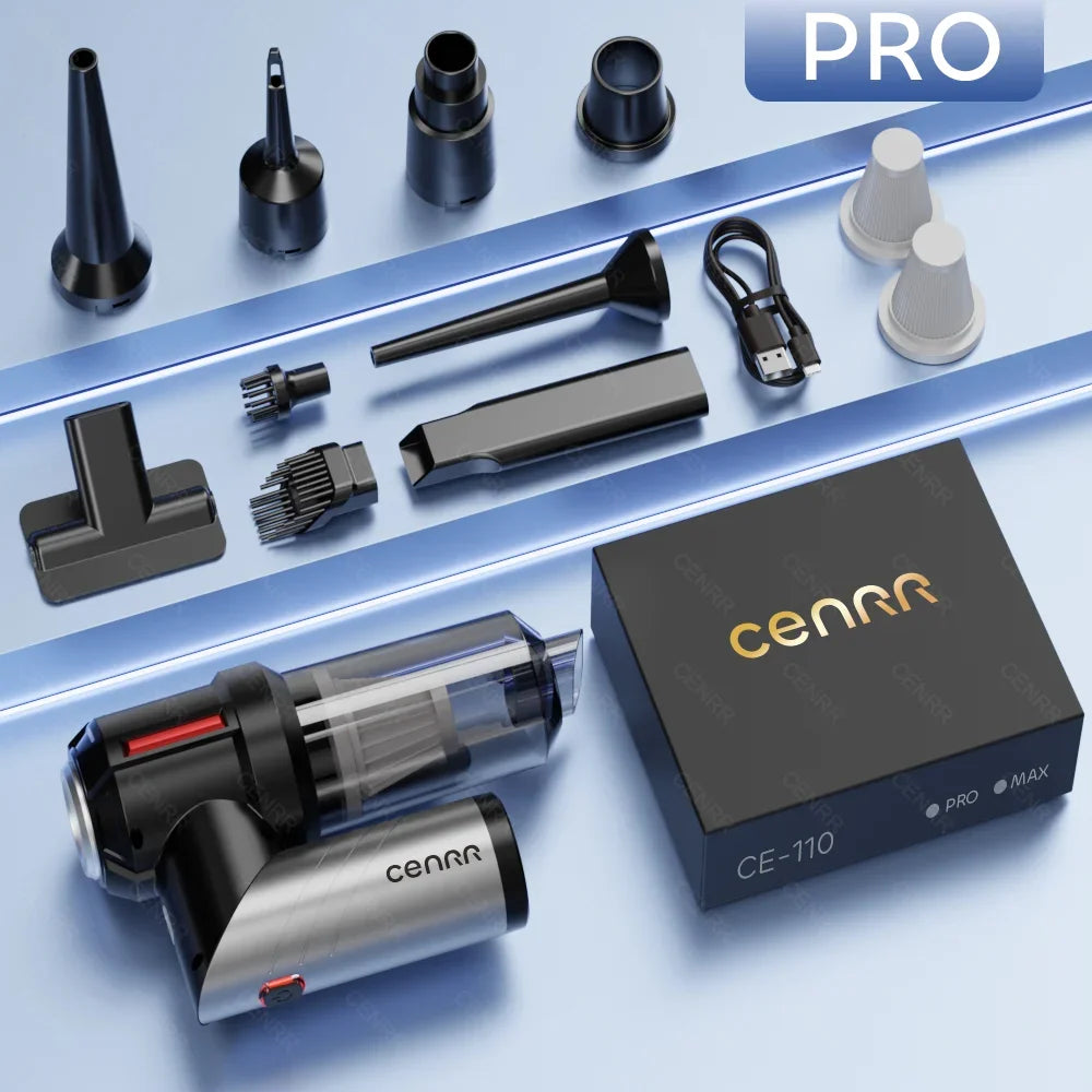 Vacuum - Portable (Cordless) Handheld by CENRR – Powerful Suction for Car Interiors & Home Use
