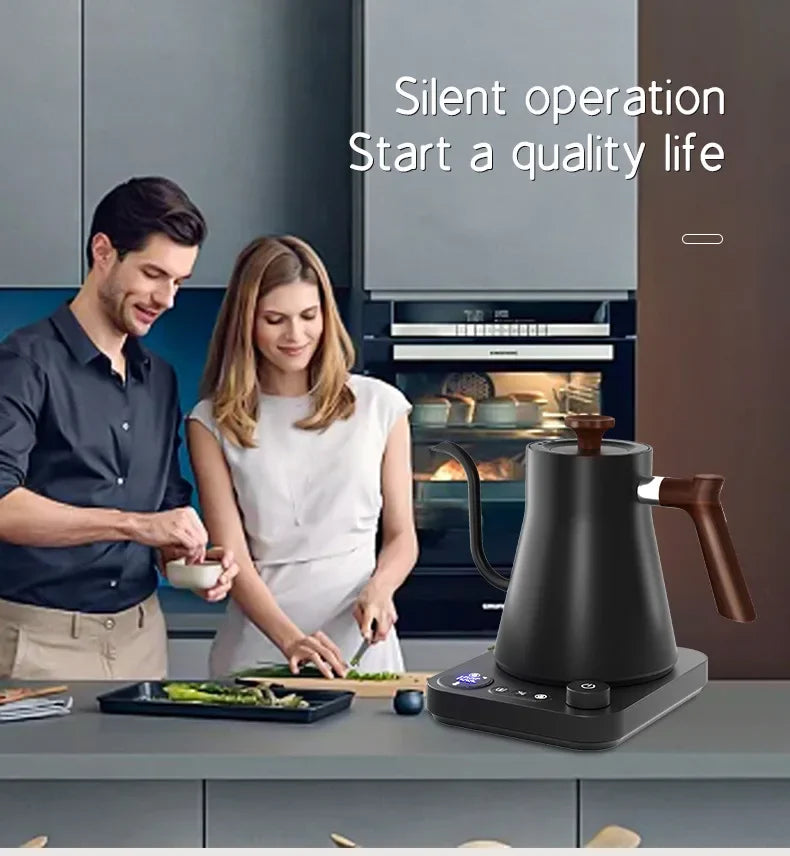 Electric Gooseneck Kettle - Intelligent 900ML – Precise Temp Control  Pot for Coffee, Tea & More