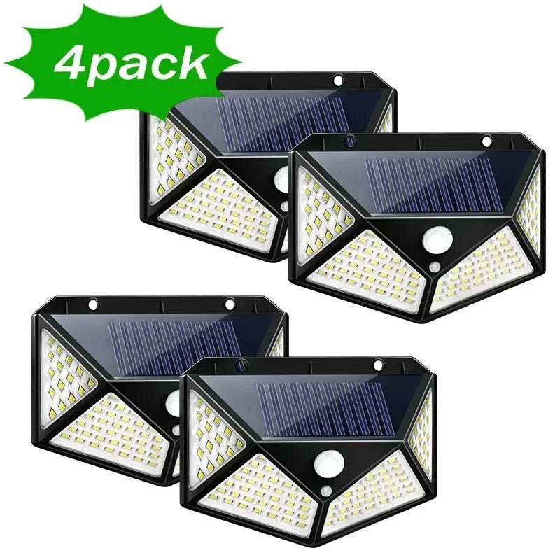 LED Solar Lights-Outdoor Waterproof External Solar Lamp Motion Sensor Garden Lights Solar Power Sunlight Yard Wall Street Light