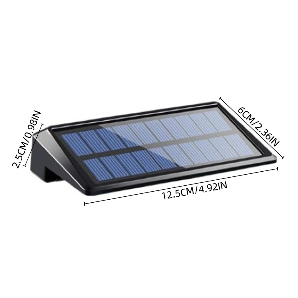 Solar-Powered LED Fence or Wall lights,2 Pack, Outdoor, IP44 Waterproof, Fence Solar Lights, Backyard, Wall, Deck, Porch, Step