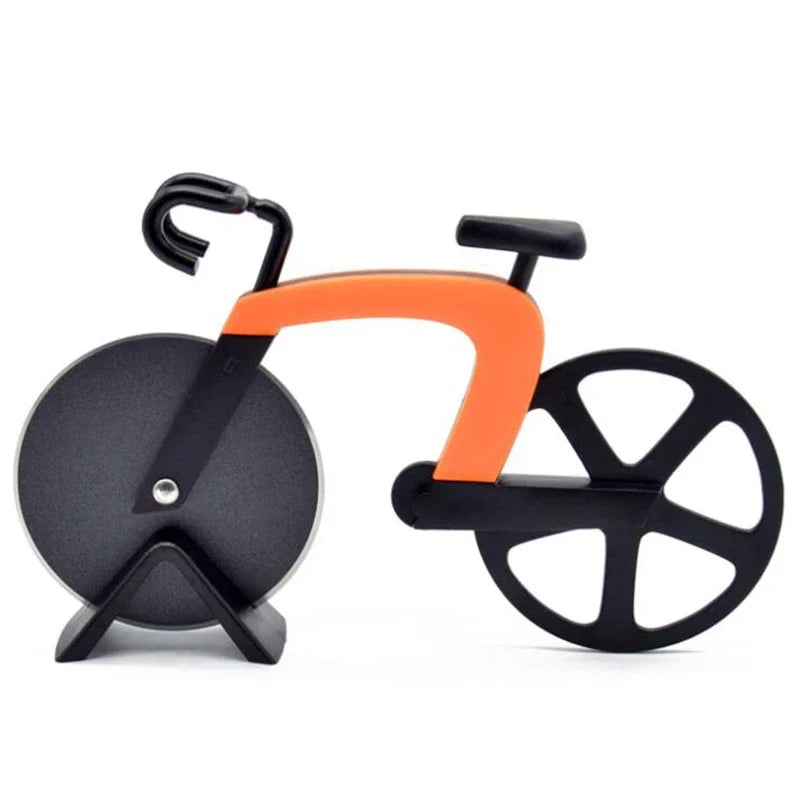 Home Kitchen: Pizza Cutter: Stainless Steel Bicycle Shape Wheel Roller - Fun & Functional Kitchen Tool