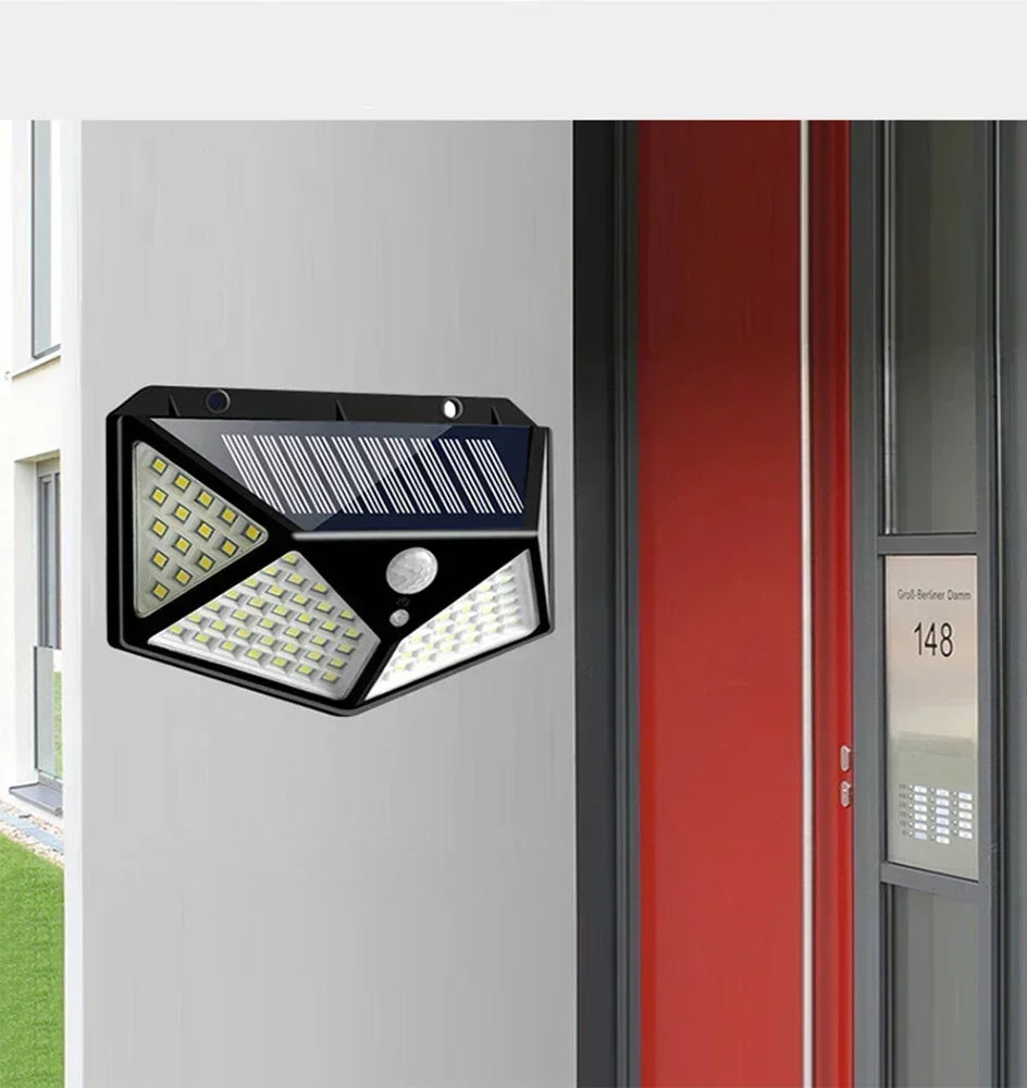 LED Solar Lights-Outdoor Waterproof External Solar Lamp Motion Sensor Garden Lights Solar Power Sunlight Yard Wall Street Light