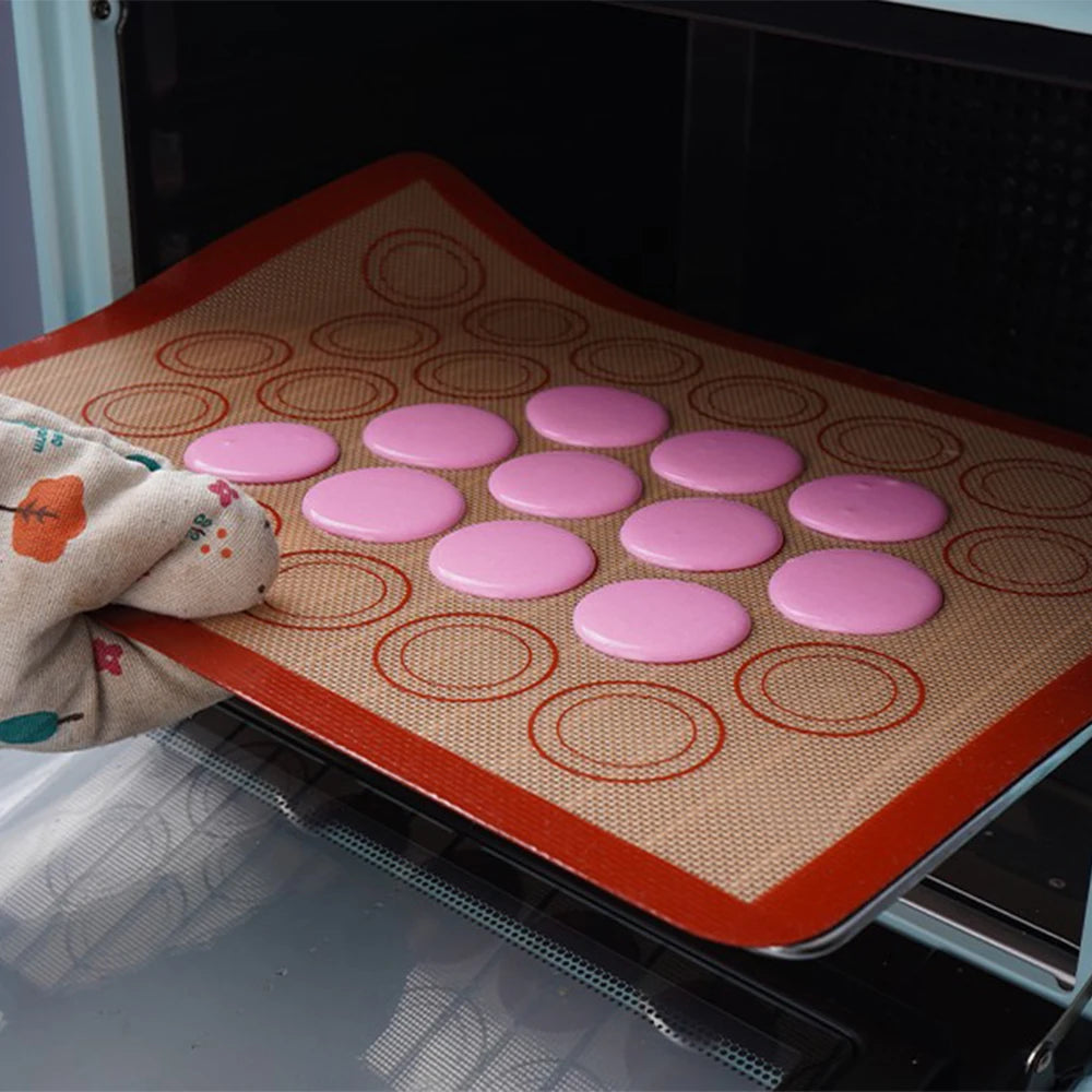 Baking Mat, Non-Stick, Reusable, Silicone for Oven, Thin 0.4mm, Heat Resistant Bakeware Sheets Liner Baking Tools for Cookie