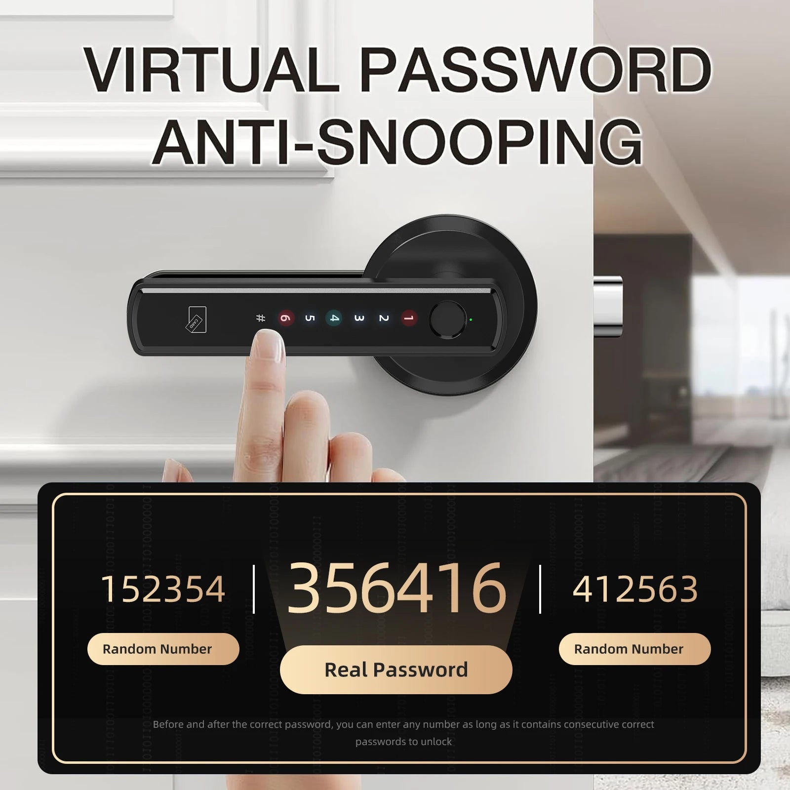 Smart Lock-Digital Electronic Fingerprint, Door Lock, App Control, Viladepot, TYPE-C Interface, Passcode, Unlock Electronic Touchscreen, Keypad