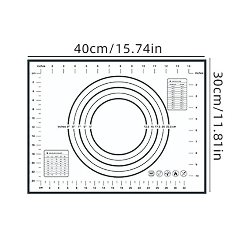 Baking Mat-Non-Stick Silicone Sheet Pizza Dough Maker Holder Pastry Kitchen Accessories Cooking Tools Utensils Bakeware Gadget