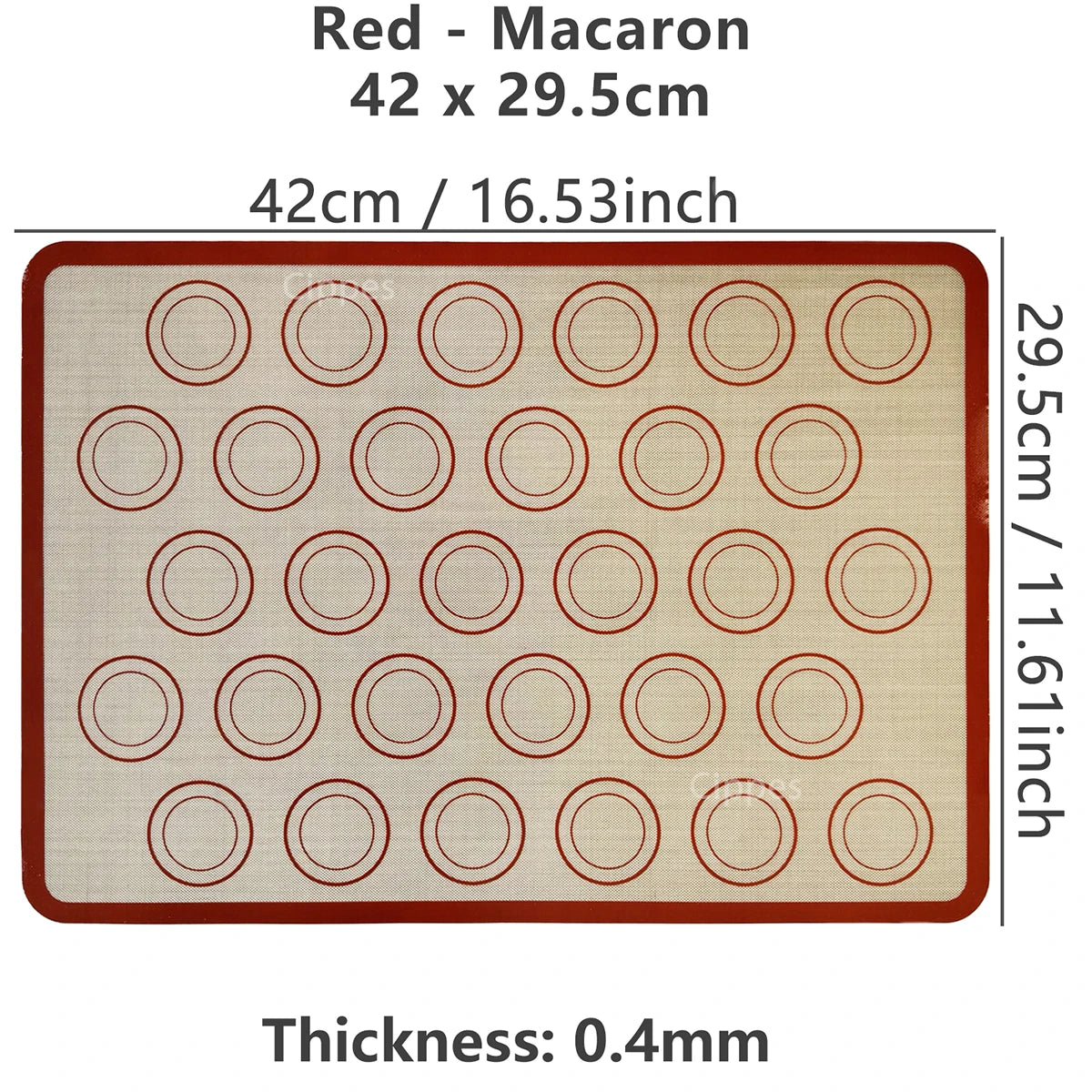 Baking Mat-Silicone Baking Mat, Thin 0.4mm, Reusable Non Stick, Heat Resistant, Bakeware Sheets Liner, Baking Tools for Cookie