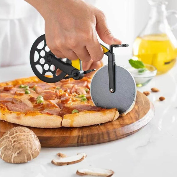 Pizza Cutter-Stainless Steel, Bicycle Shape, Wheel Bike Roller, Pizza Slicer, Pizza Cutting, Kitchen Tools
