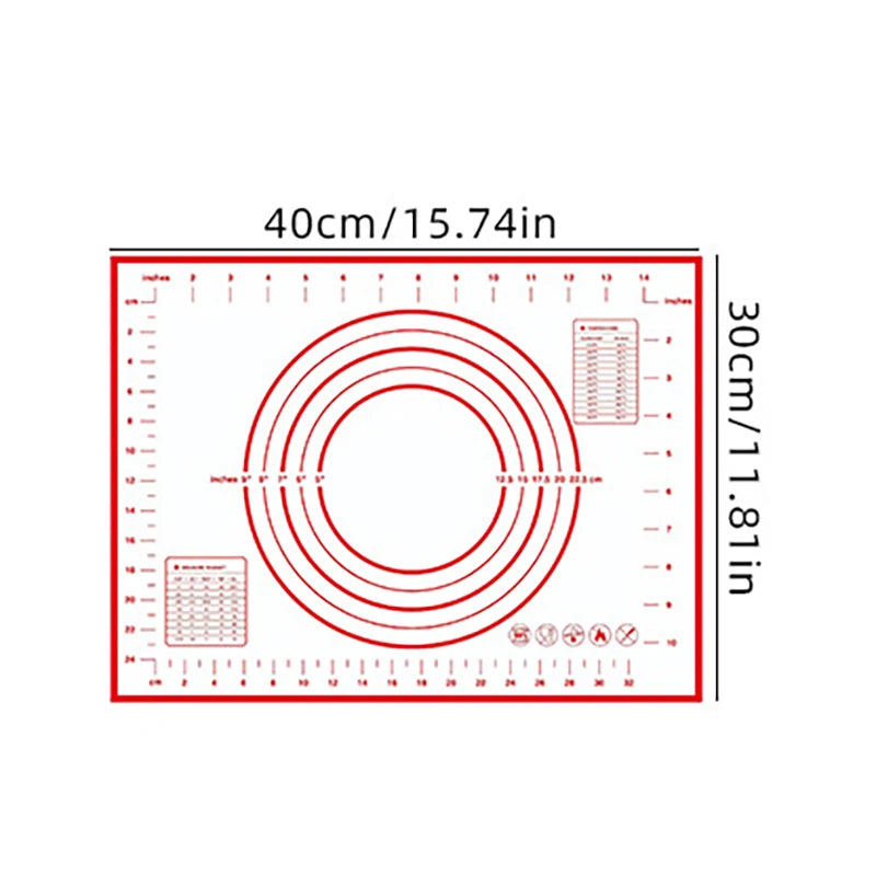 Baking Mat-Non-Stick Silicone Sheet Pizza Dough Maker Holder Pastry Kitchen Accessories Cooking Tools Utensils Bakeware Gadget