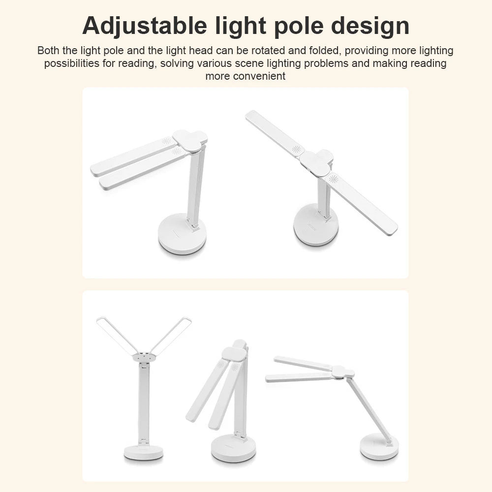 Home Decor: Lighting: LED Table Lamp - USB or Rechargeable - 3 Levels - Dimmable Touch - Night Light - Eye Protection - Foldable