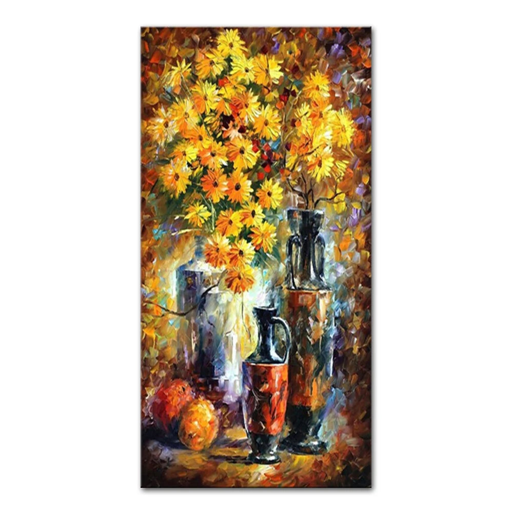 Canvas Art-Hand painted, Night Knife, Oil Painting on Canvas, Modern Abstract Landscape Art Poster, Wall Pictures, Home Decor, Arthyx,Large