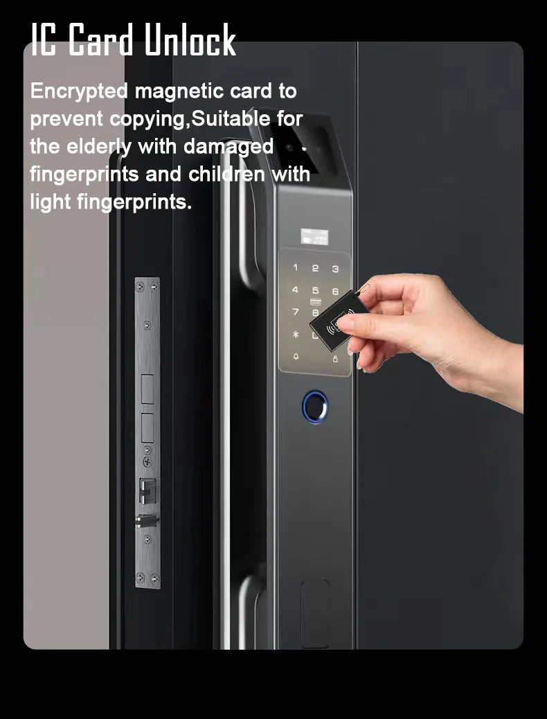 Electronic Door Lock-3D Face Recognition, Unlock Digital Door Lock With Camera FIngerprint Password Unlock Keyless