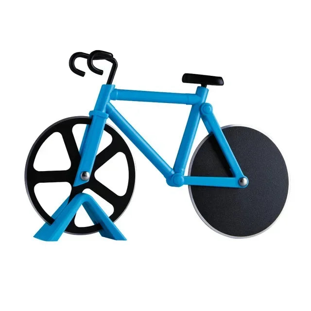 Stainless Steel Bicycle-Shaped Pizza Cutter – Wheel Slicer & Fun Kitchen Tool