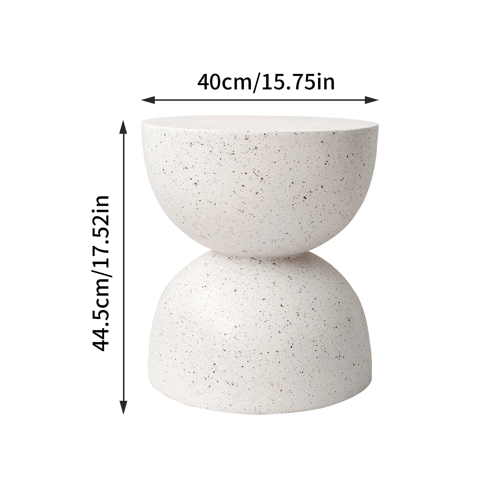 Accent Table-Modern Side Table, Indoor-Outdoor End Table, Lightweight Concrete Stool, Multiple Shapes