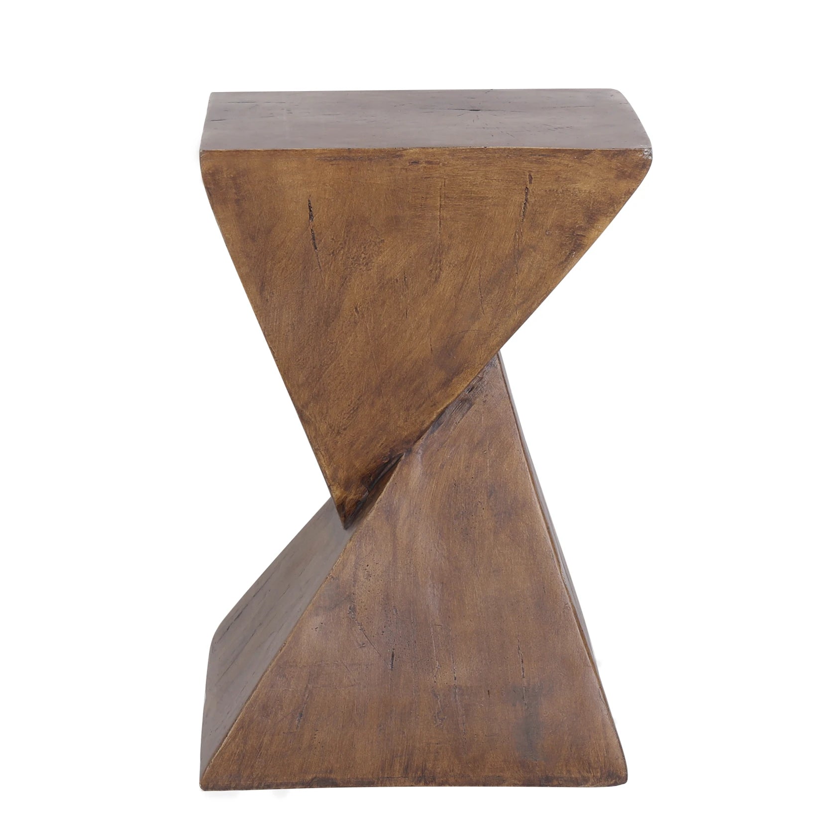 Accent Table-Lightweight Concrete, Modern Geometry Side Table for Indoor and Outdoor,Small Bedside End Table Sofa Vanity Coffee
