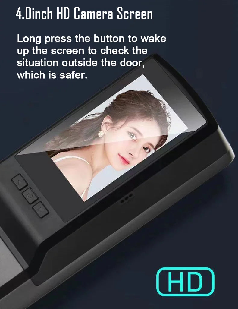 Digital Door Lock With Camera 3D Face Recognition, FIngerprint, Password, Keyless Electronic