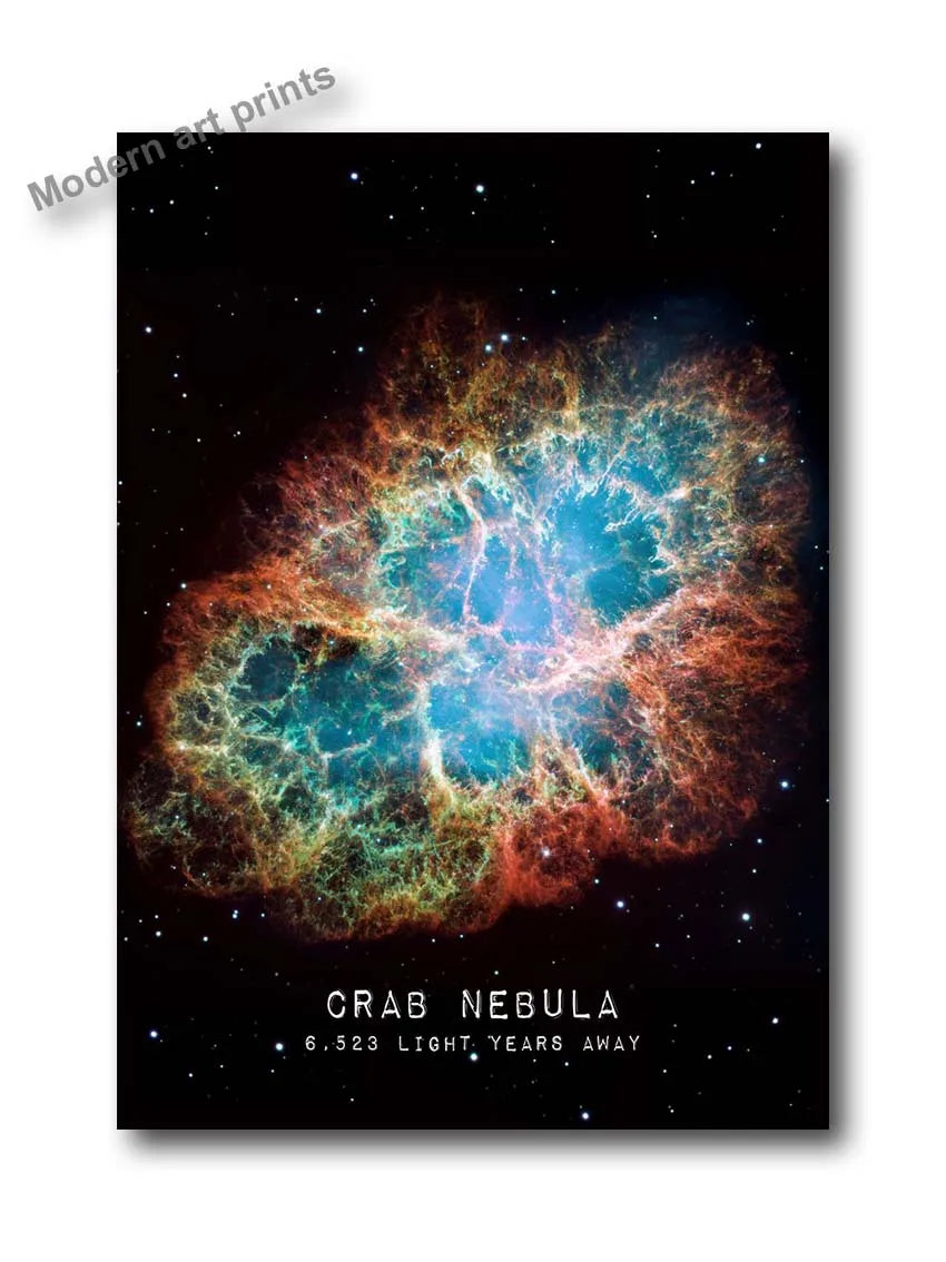 Canvas Painting-Universe Space Poster Veil Rosette Nebula Black Hole Galaxy Canvas Painting Planet Modern Wall Art Pictures Bedroom Home Decor