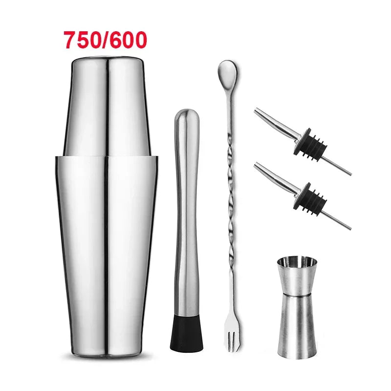 Boston Shaker Professional Stainless Steel Bartender Wine Cup Cocktail Mixer, Martini UPORS Cocktail Shaker Bar Set