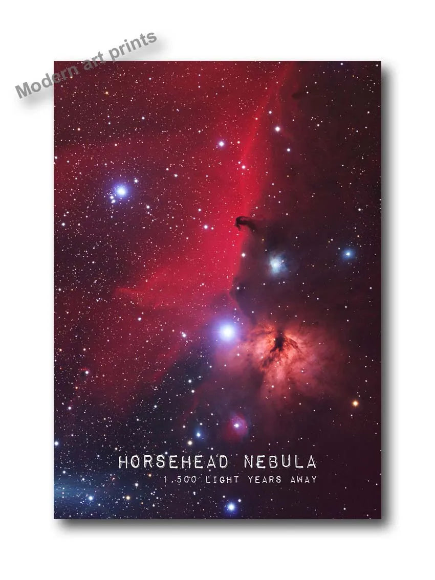 Canvas Painting-Universe Space Poster Veil Rosette Nebula Black Hole Galaxy Canvas Painting Planet Modern Wall Art Pictures Bedroom Home Decor