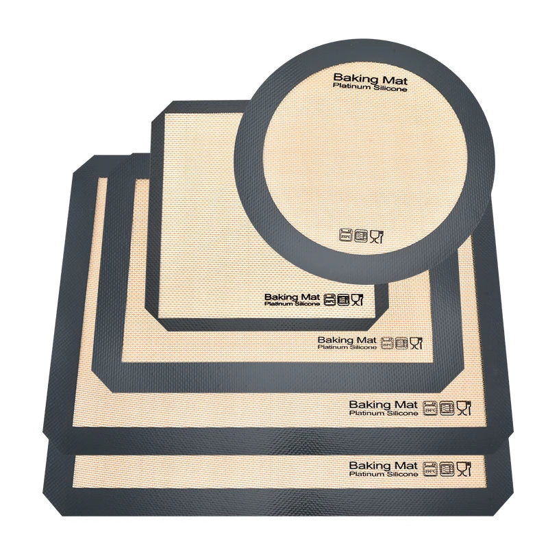 Baking Mat-Non-Stick 5 Pcs set High Temperature Resistant Silicone Fiberglass Platinum Silicone Mat for Macarons Kitchen Baking Tool