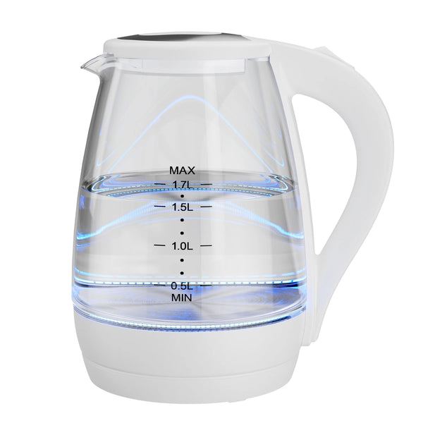 Electric Kettle- Electric Kettle with Water Dispenser - 1.7L Elegant Glass Tea Pot, 1100W Fast Boiling, LED Indicator, Auto-Shutoff