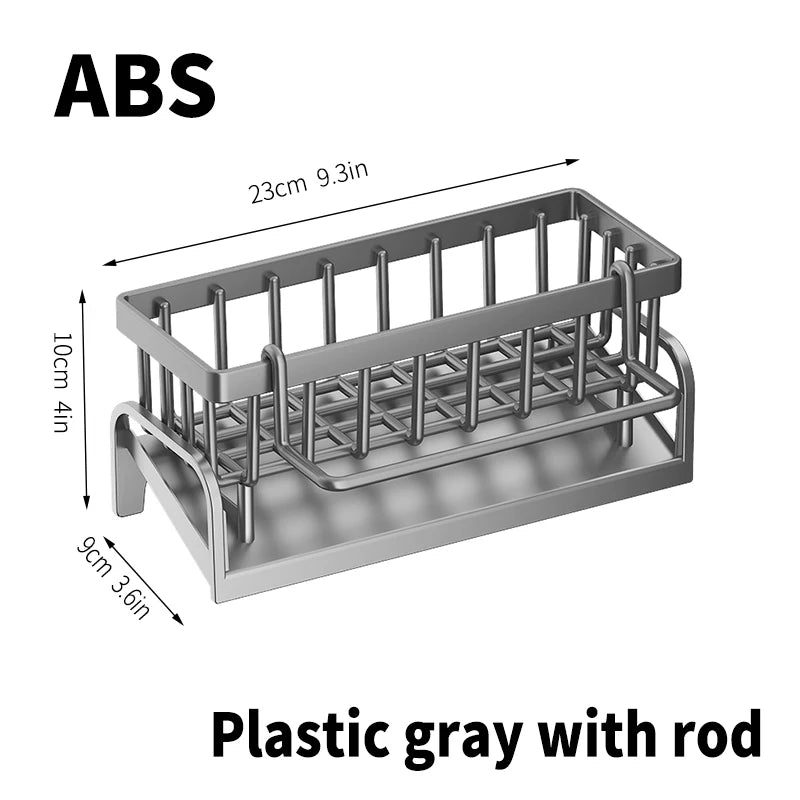 Kitchen Rack-Stainless steel shelf, sponge drain rack, sink drainage rack, dishwashing supplies, dishcloth storage, drainage rack