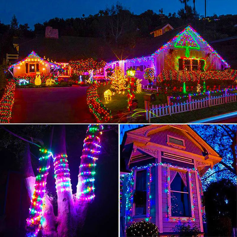 400 LED Solar-Powered Copper String Lights (4PCS) – Perfect for Christmas, Parties & Garden Decoration