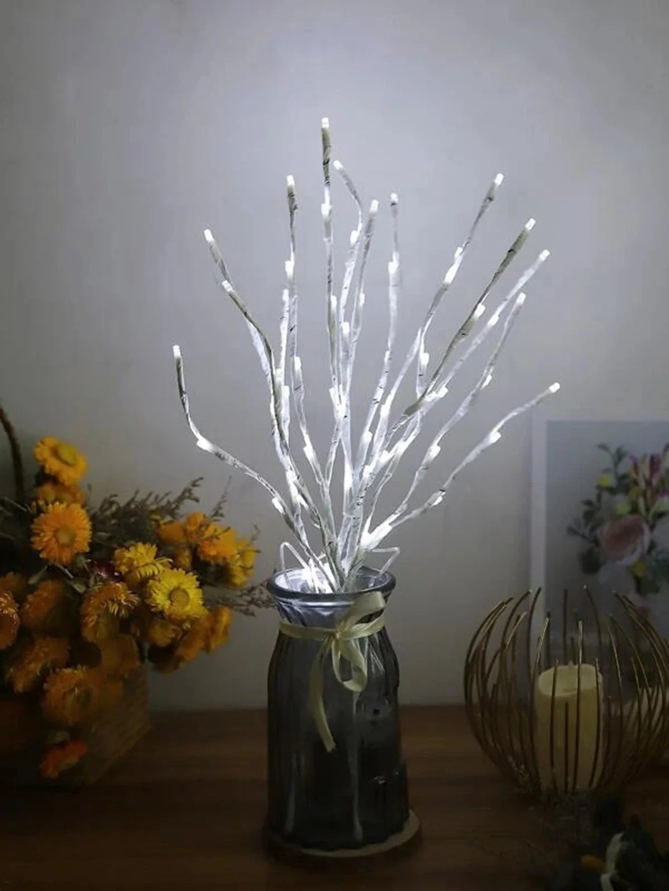 LED Branch Lights-White Birch, Battery Operated, Twig Outdoor Lights,  Decoration