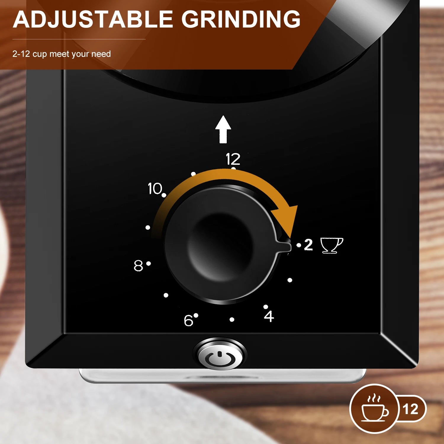 Coffee Grinder with Automatic Burr - 28 Grind Settings for Espresso, French Press & Drip Brewing