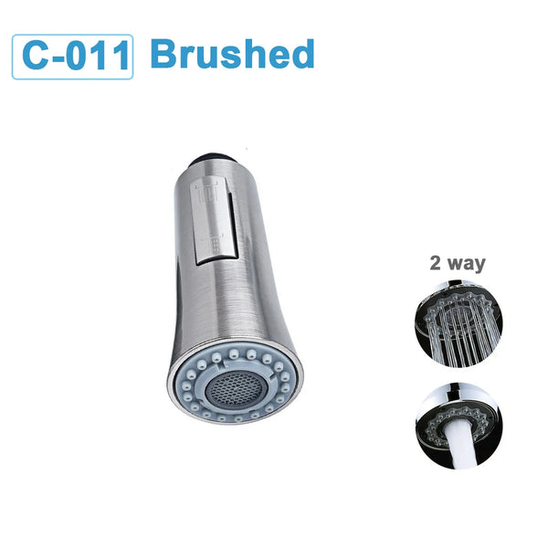 Kitchen Faucet-Head Pull Out Shower Nozzle, G1/2,  Sprayer Bathroom Sink Tap Replacement Accessory Black Silver Golden Head Aerator