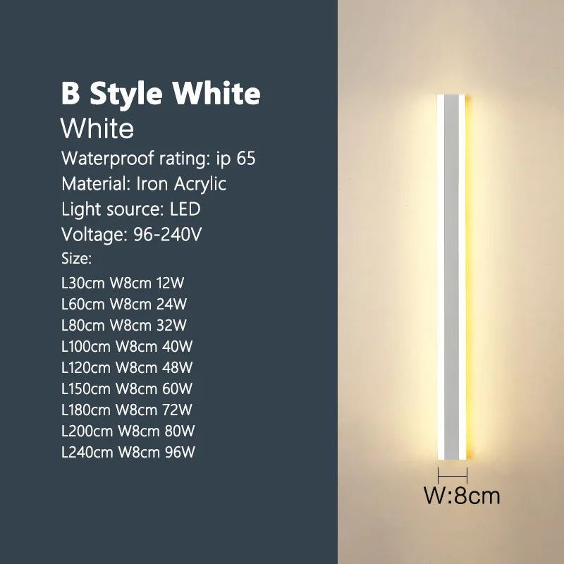 LED Strip Lighting-Outdoor Waterproof Wall Lamp LED Strip Background, Wall Lamp, Stair Garden Lamp, IP65 Wall Lights