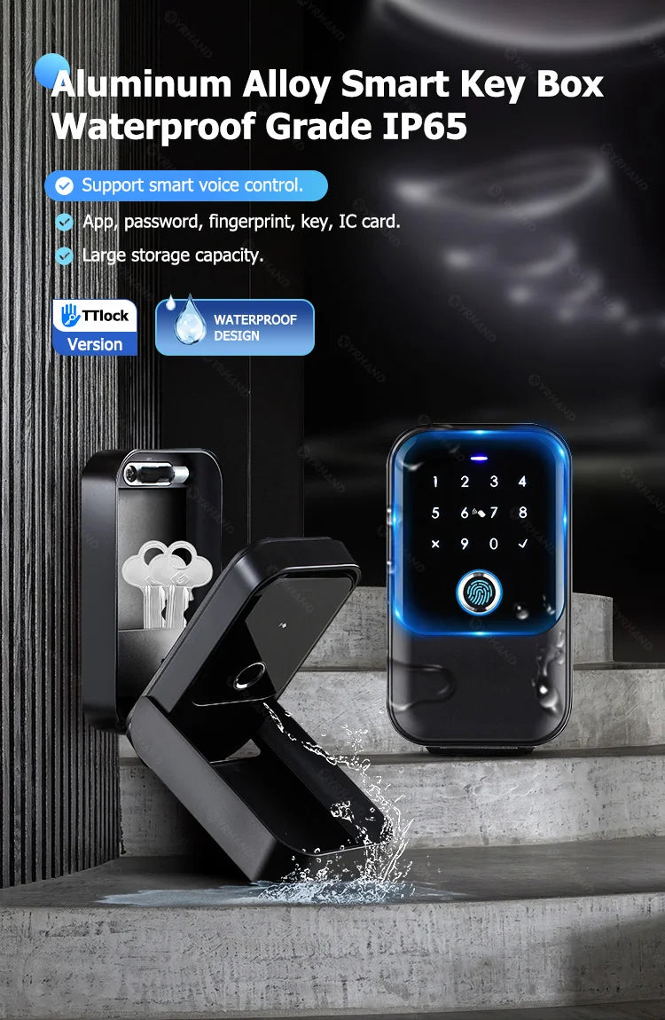 Electronic Lock-Bluetooth Smart, Lock Box Home Key, Wireless, Smart lock Box, Electronic Key Box App, Digital Code Bluetooth Key Safe Padlock for Host, TTlock Smartkey