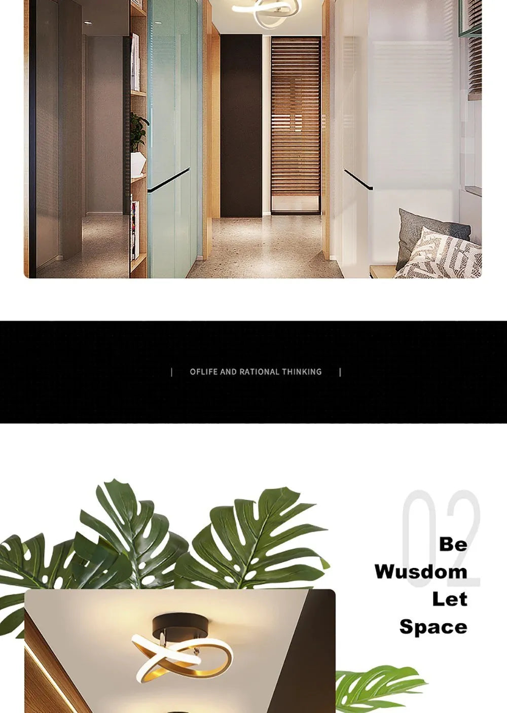 LED Ceiling Lights-Strip Aisle, Modern Lamps, Minimalist Living Room, Balcony, Entrance, Staircase, Led Luster Fixtures