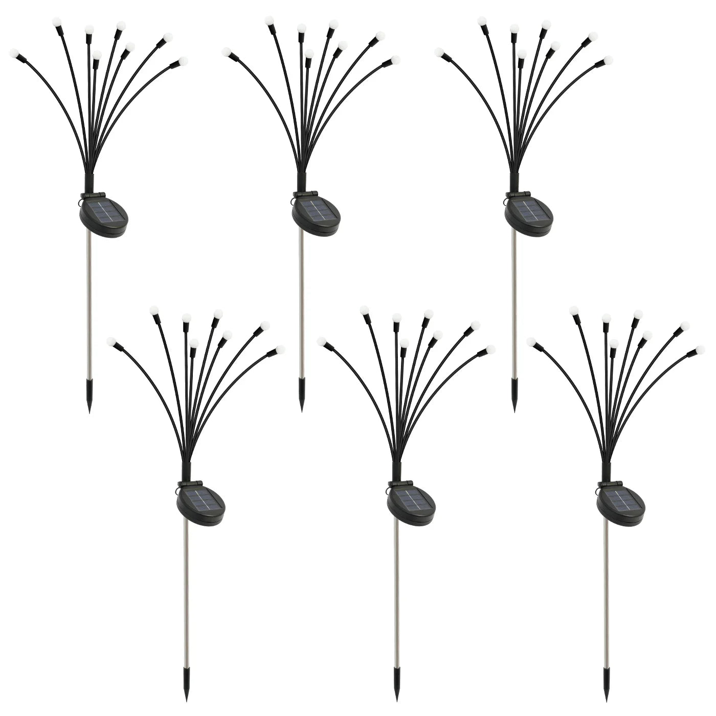 LED Solar Lights-8 Head Firefly Lights, Outdoor Garden Lights, Waterproof High Flexibility, Yard, Patio