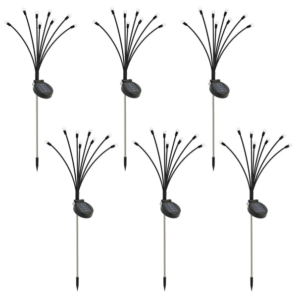 LED Solar Lights-8 Head Firefly Lights, Outdoor Garden Lights, Waterproof High Flexibility, Yard, Patio