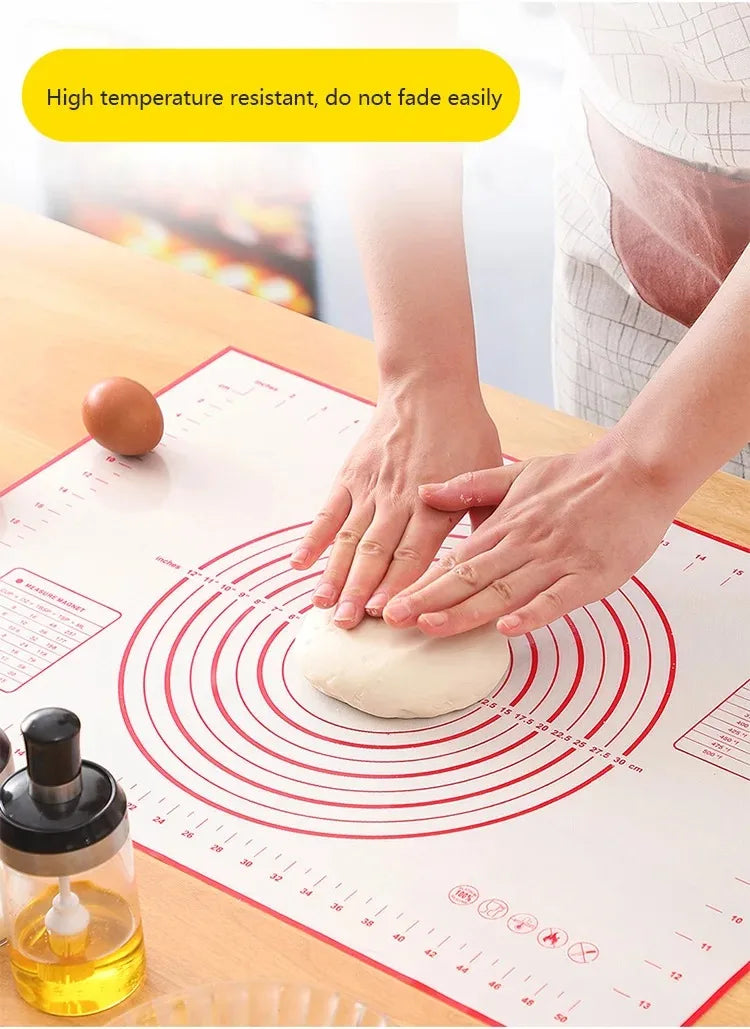 Baking Mat-Silicone Kneading Pad Dough Mat Pizza Cake Dough Maker Kitchen Cooking Grill Non-Stick Gadgets Bakeware Pastry Mat