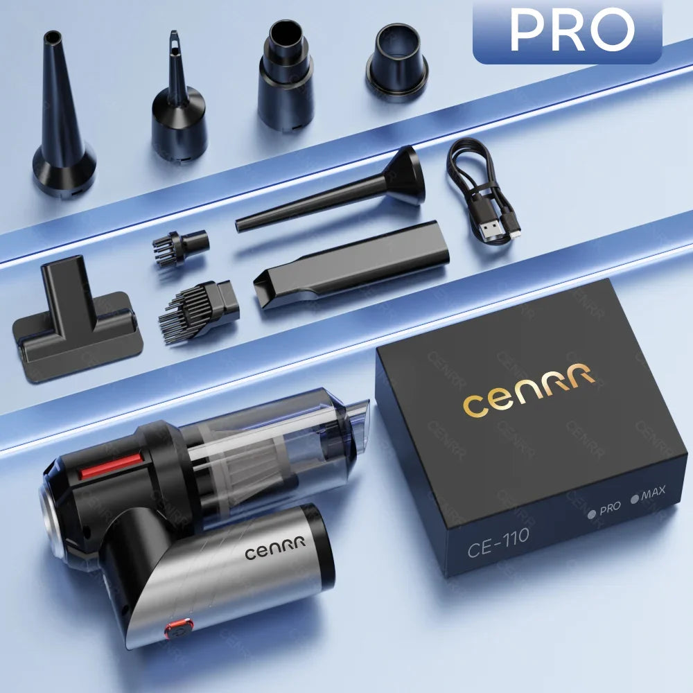 Vacuum - Portable (Cordless) Handheld by CENRR – Powerful Suction for Car Interiors & Home Use