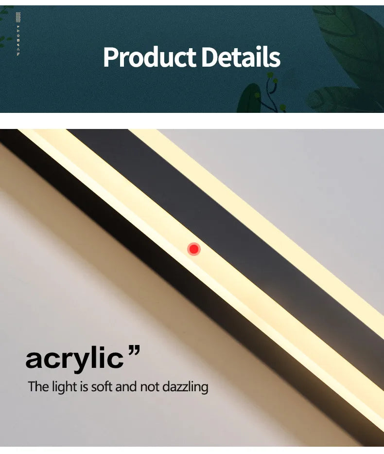 LED Wall Lamp-IP65 Waterproof, Long LED Lamp, Outdoor Wall Lamp, balcony, corridor, staircase, entrance, garden light