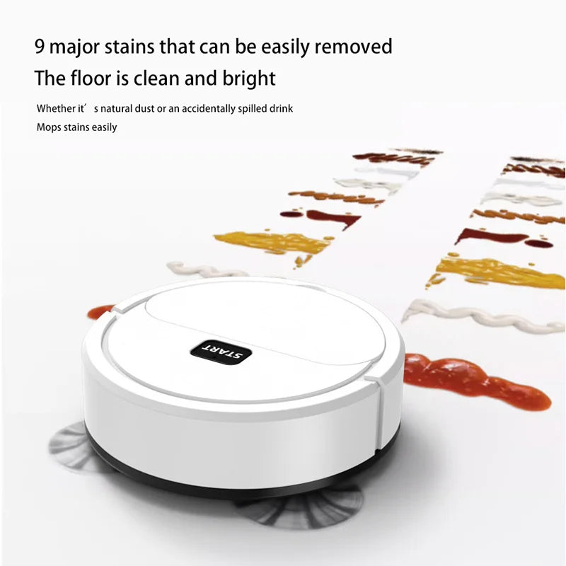 Home Gadget: Vacuum Cleaner: Robot - Automatic Sweeping - USB Rechargeable or Battery - Wet Mop, Dry Sweeping - Intelligent 3 In 1 - Xiaomi