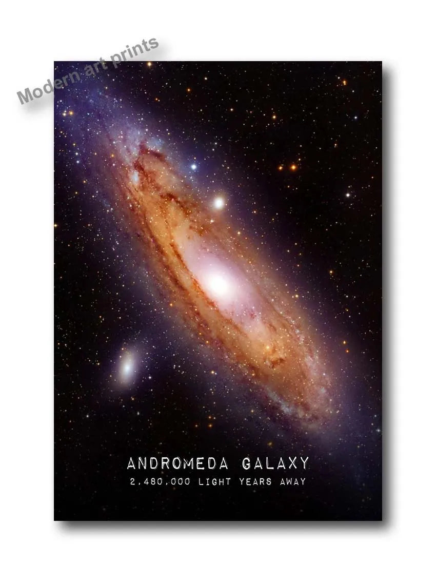 Canvas Wall Art – Modern Galaxy – Space Planets & Nebula Art for Bedroom & Home Decor