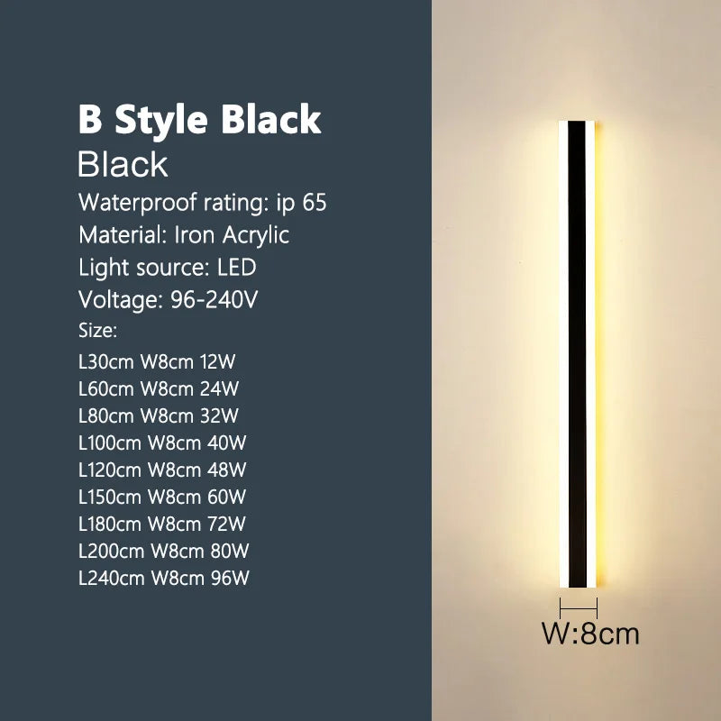 LED Strip Lighting-Outdoor Waterproof Wall Lamp LED Strip Background, Wall Lamp, Stair Garden Lamp, IP65 Wall Lights