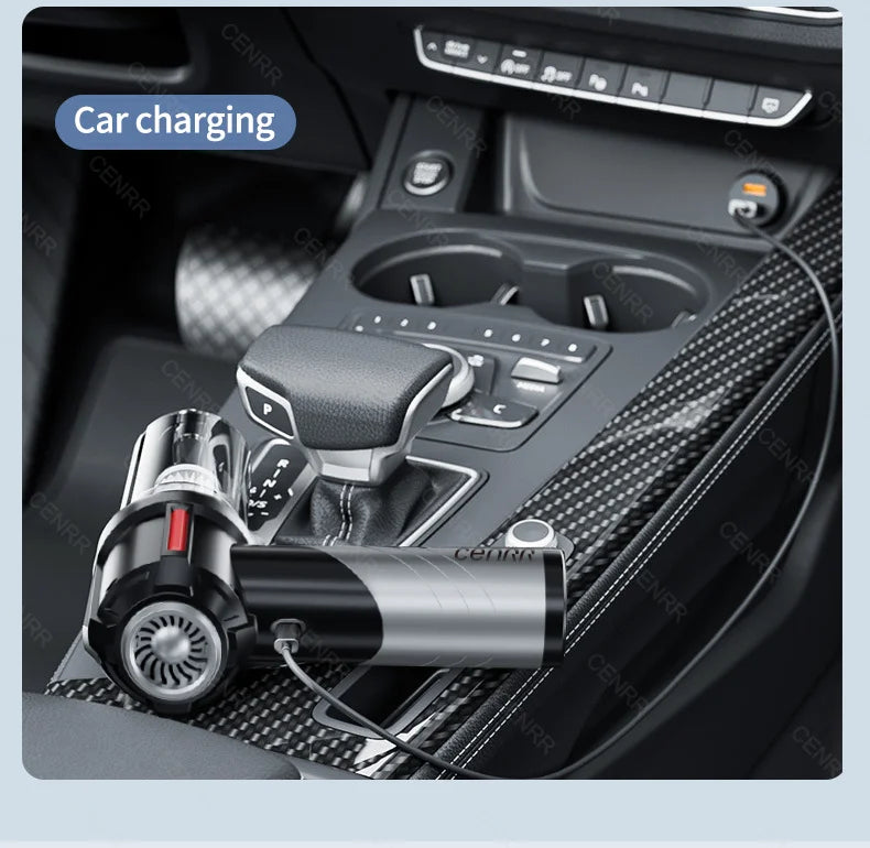 Vacuum - Portable (Cordless) Handheld by CENRR – Powerful Suction for Car Interiors & Home Use