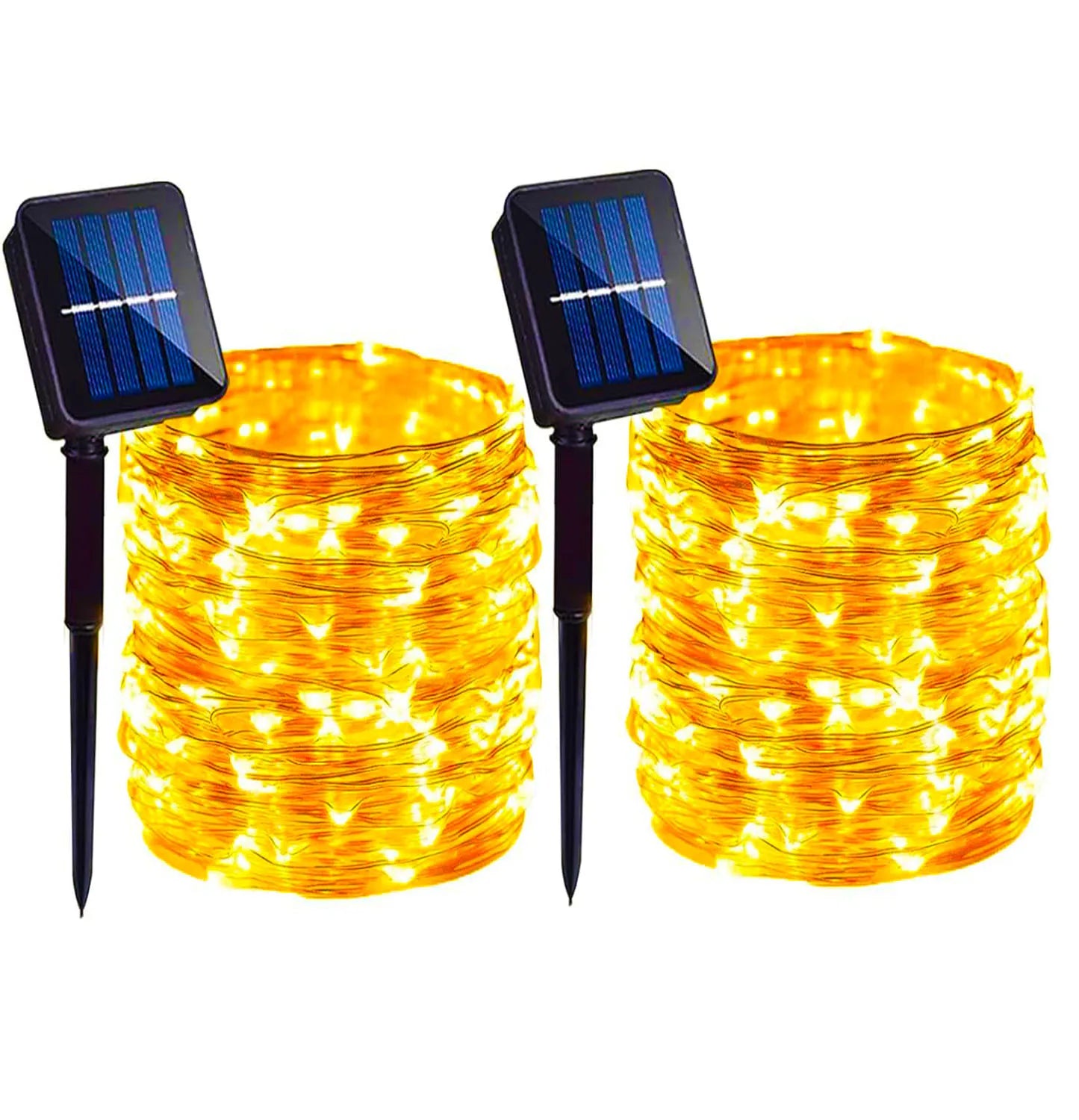 400 LED Solar-Powered Copper String Lights (4PCS) – Perfect for Christmas, Parties & Garden Decoration