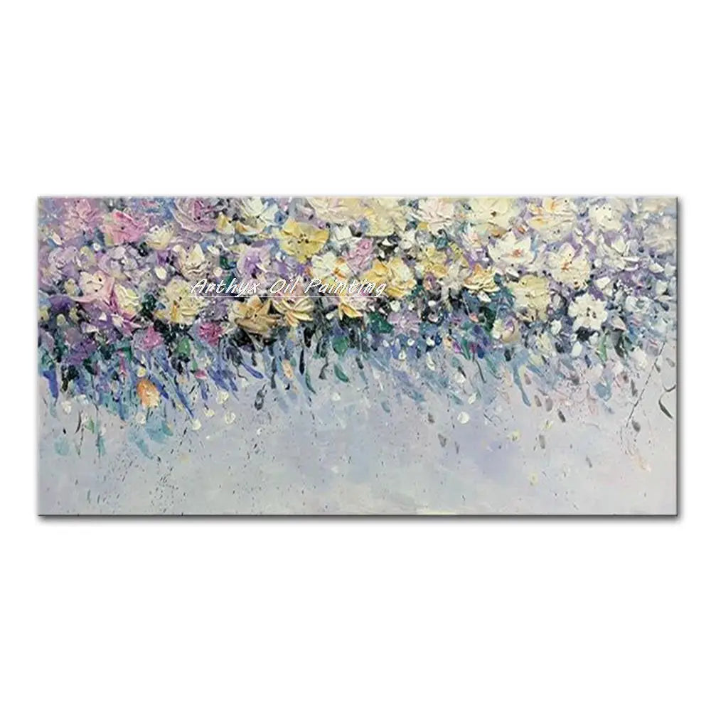 Canvas Art-Hand painted, Night Knife, Oil Painting on Canvas, Modern Abstract Landscape Art Poster, Wall Pictures, Home Decor, Arthyx,Large