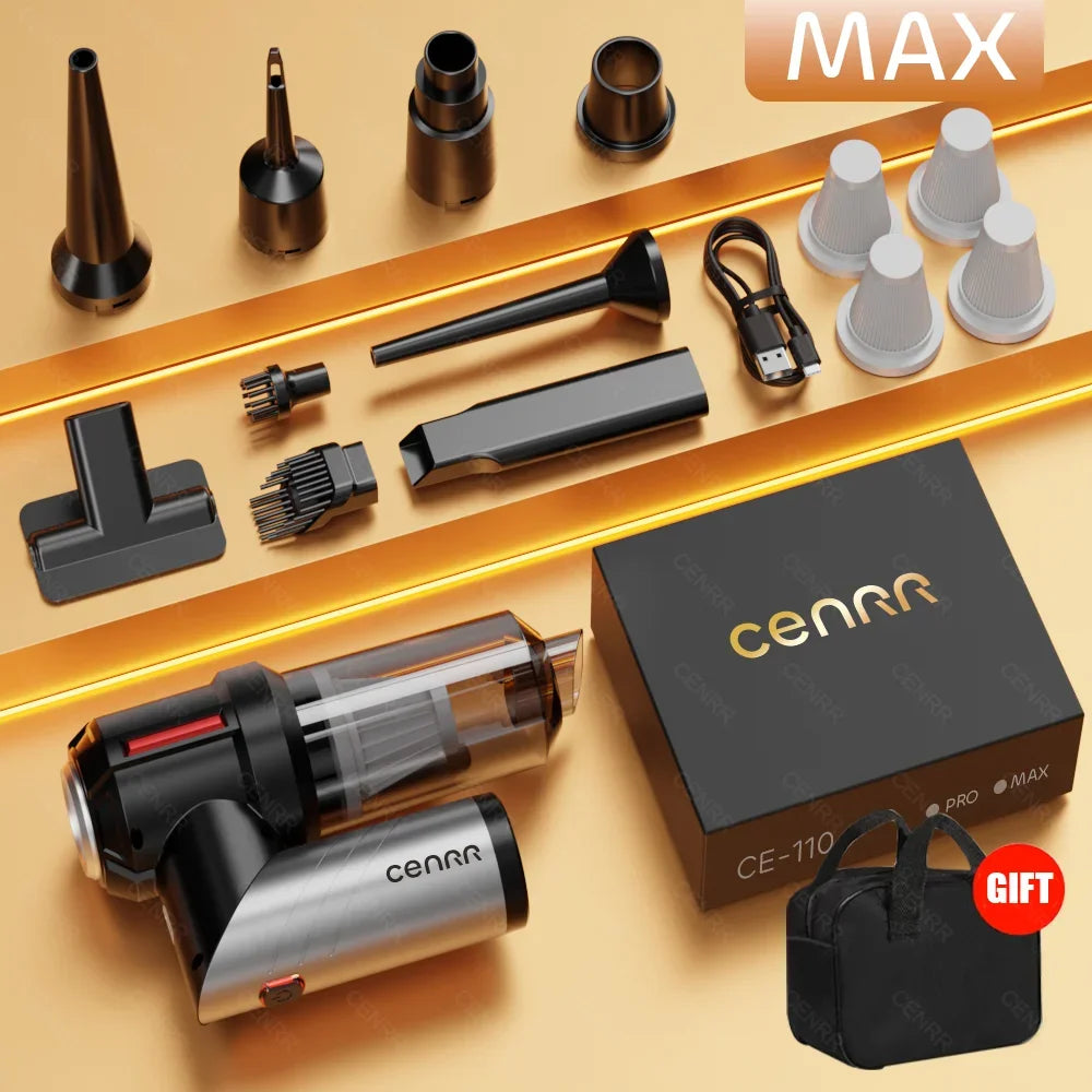 Vacuum - Portable (Cordless) Handheld by CENRR – Powerful Suction for Car Interiors & Home Use