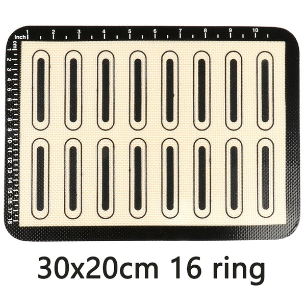 Baking Mat-Non-Stick Silicone Macaron for Bake Pans Macaroon Pastry Cookie Making Professional Grade Nonstick