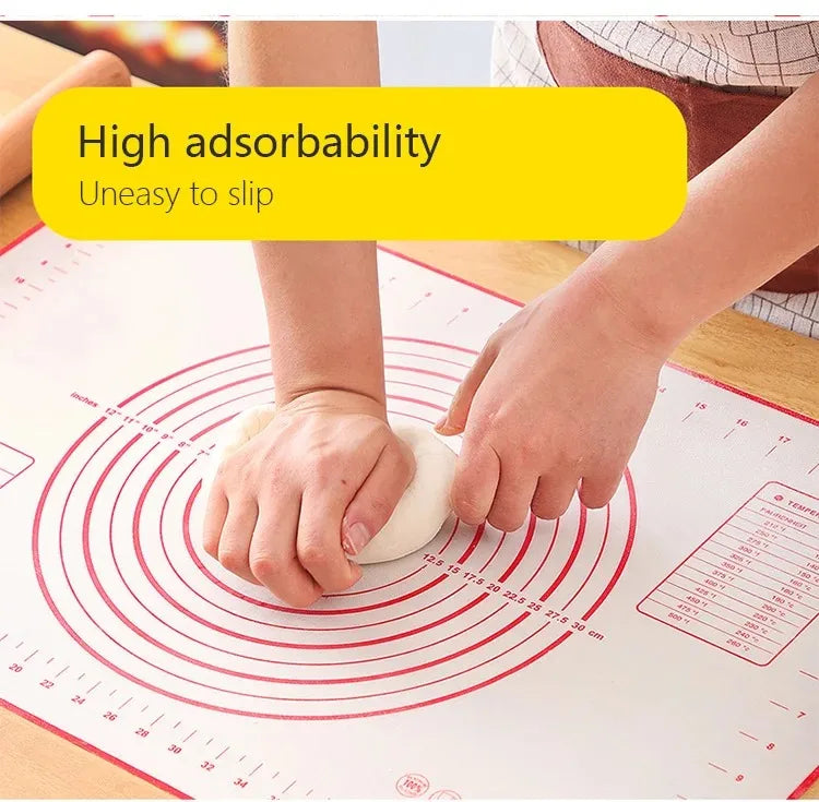 Baking Mat-Silicone Kneading Pad Dough Mat Pizza Cake Dough Maker Kitchen Cooking Grill Non-Stick Gadgets Bakeware Pastry Mat