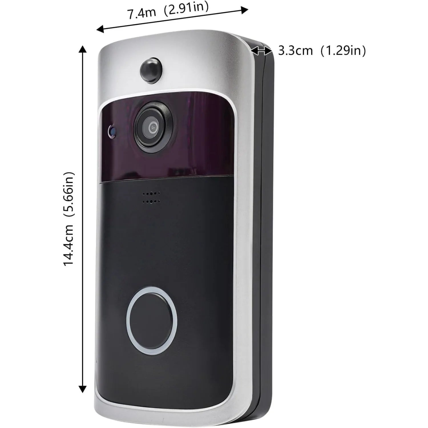 Smart WiFi Camera Doorbell – Night Vision, Voice Control & Door/Window Sensor Integration with App Alerts