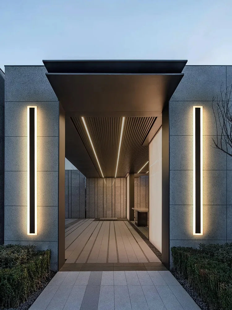 Outdoor Lighting: LED Wall/Long Wall Lamp - IP65 - Waterproof - corridor, staircase, balcony, entrance, villa